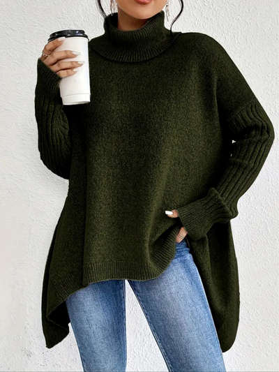 Bonnie | Turtleneck Poncho Sweater