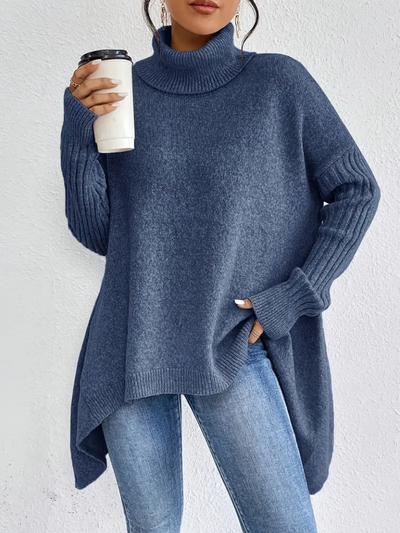 Bonnie | Turtleneck Poncho Sweater