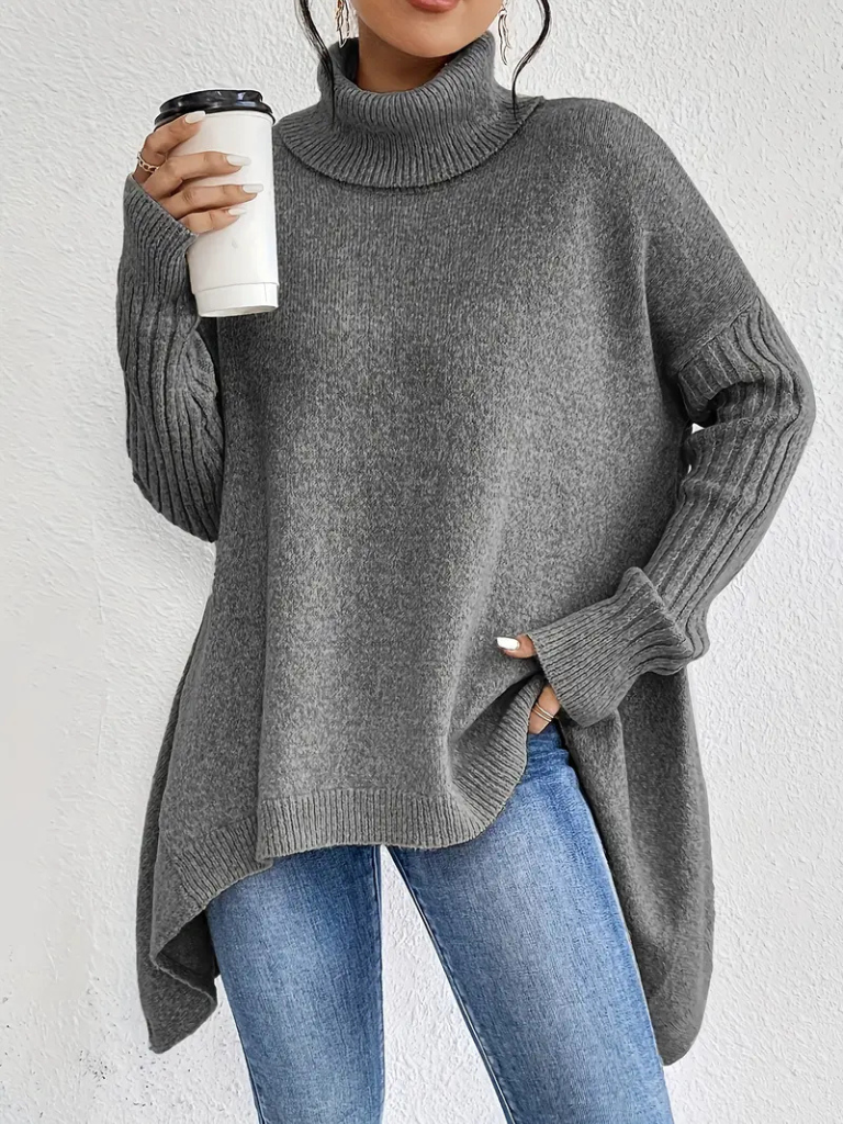 Bonnie | Turtleneck Poncho Sweater
