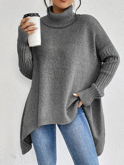 Bonnie | Turtleneck Poncho Sweater