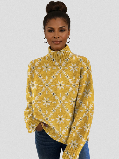 Dahlia | Golden Bloom Sweater
