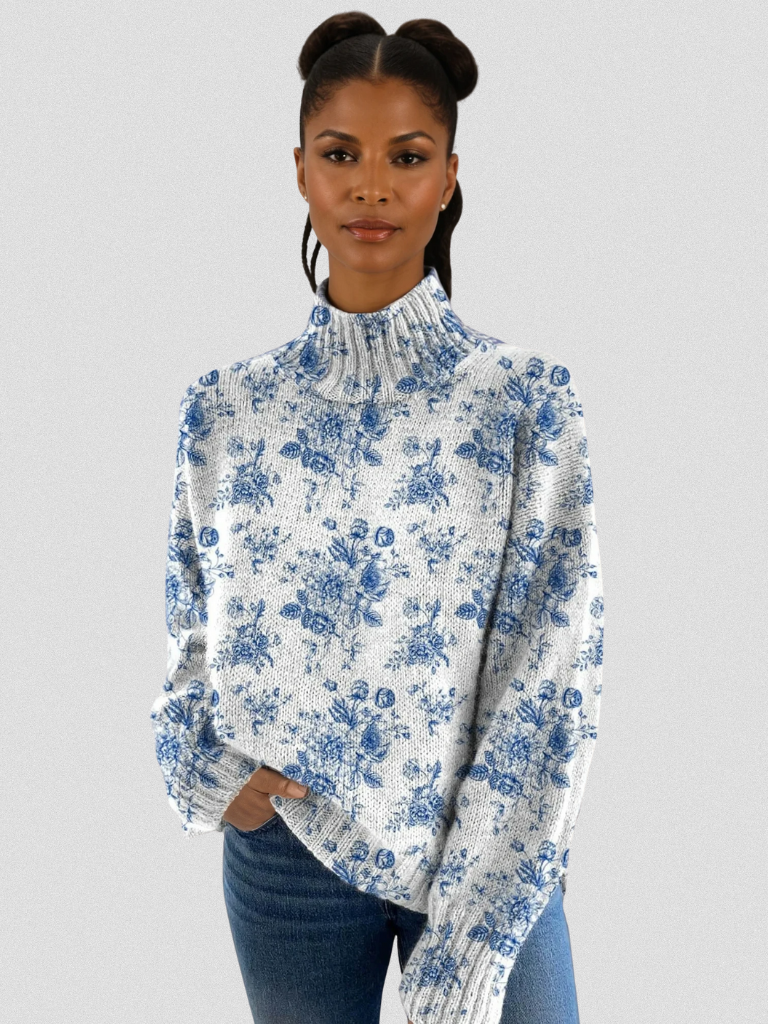Camille | Blue Porcelain Sweater