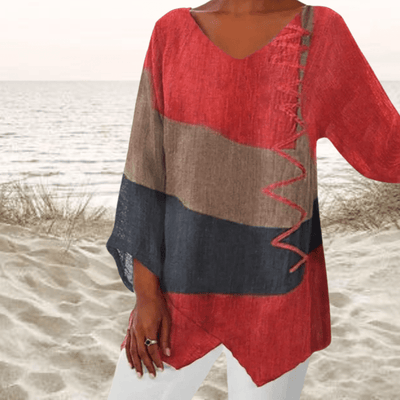 Elizabeth | Colorblock Tunic Blouse