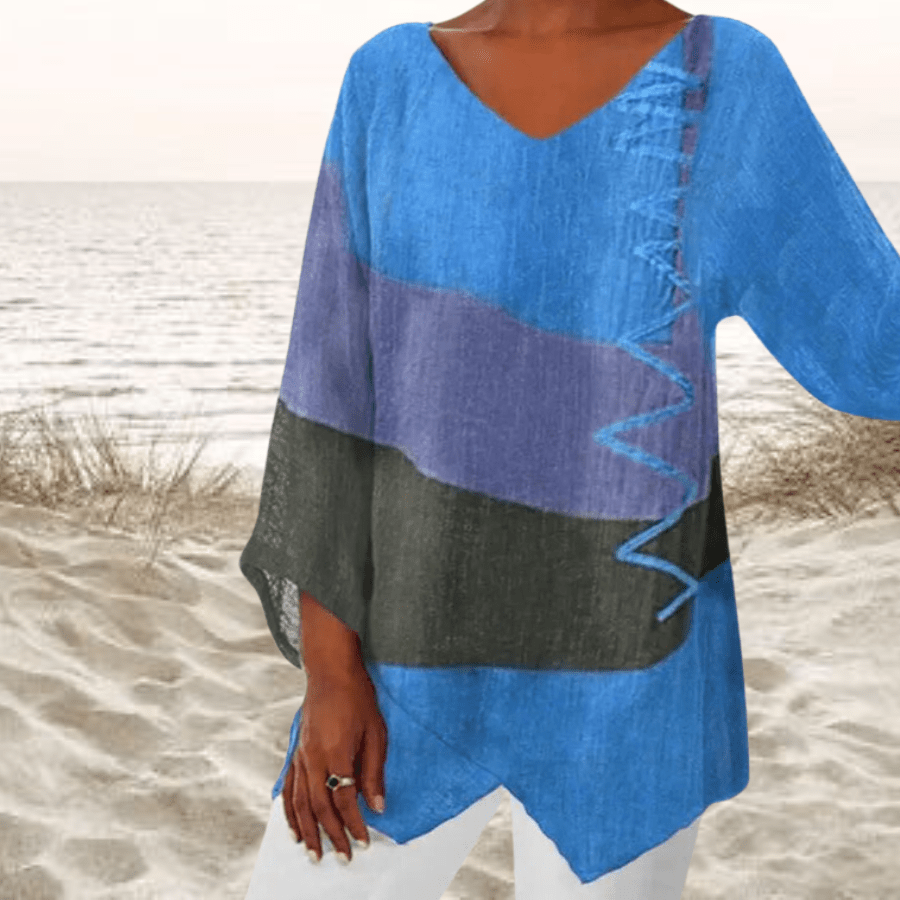 Elizabeth | Colorblock Tunic Blouse