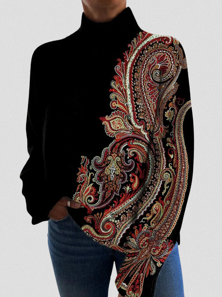 Elena | Regal Paisley Sweater