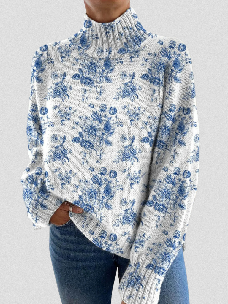 Camille | Blue Porcelain Sweater