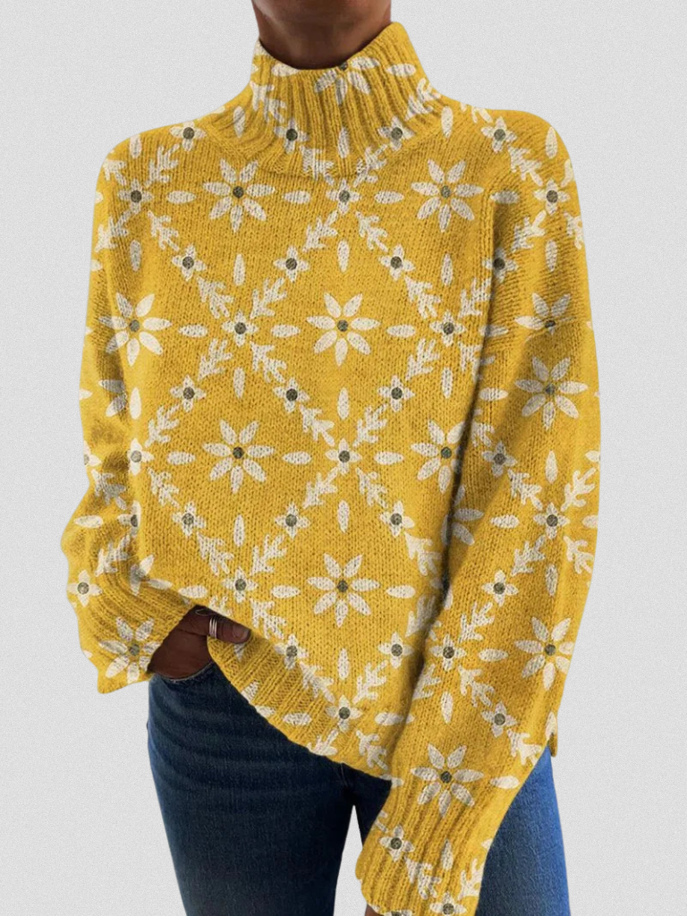 Dahlia | Golden Bloom Sweater