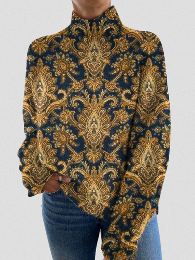 Vivian | Golden Tapestry Sweater