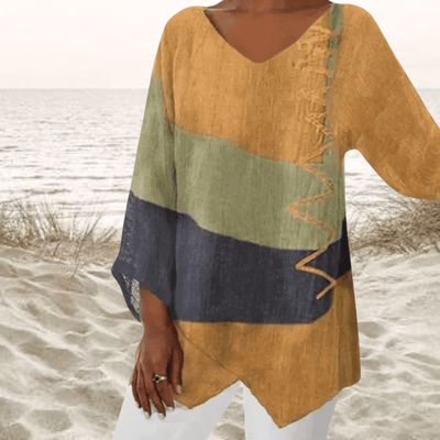 Elizabeth | Colorblock Tunic Blouse