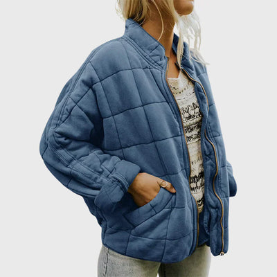 Freja | Quilted Comfort Sweater Jacket