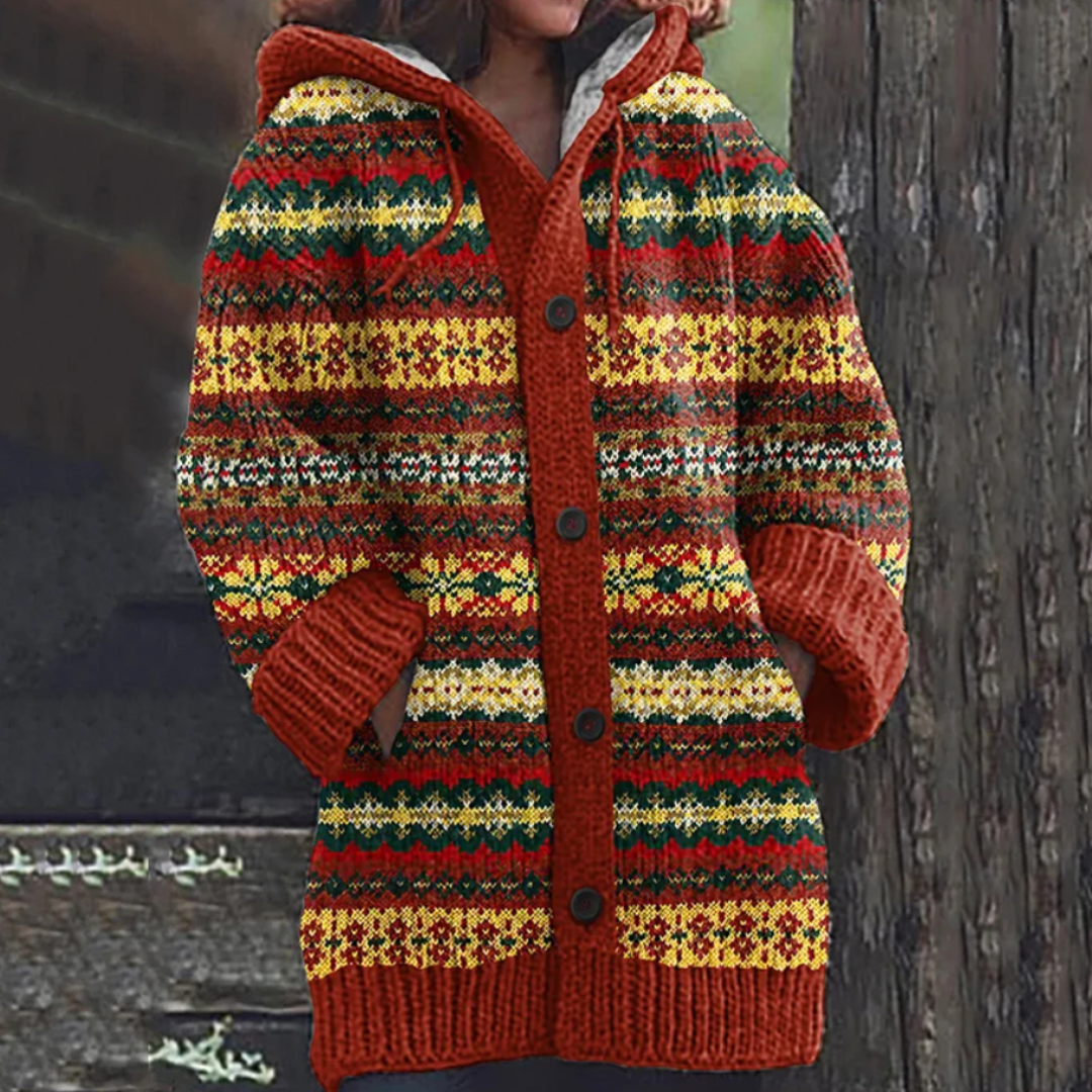 Jazelle | Rustic Nordic Hooded Cardigan