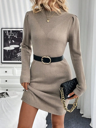 Celeste | Belted Knit Sweater Dress