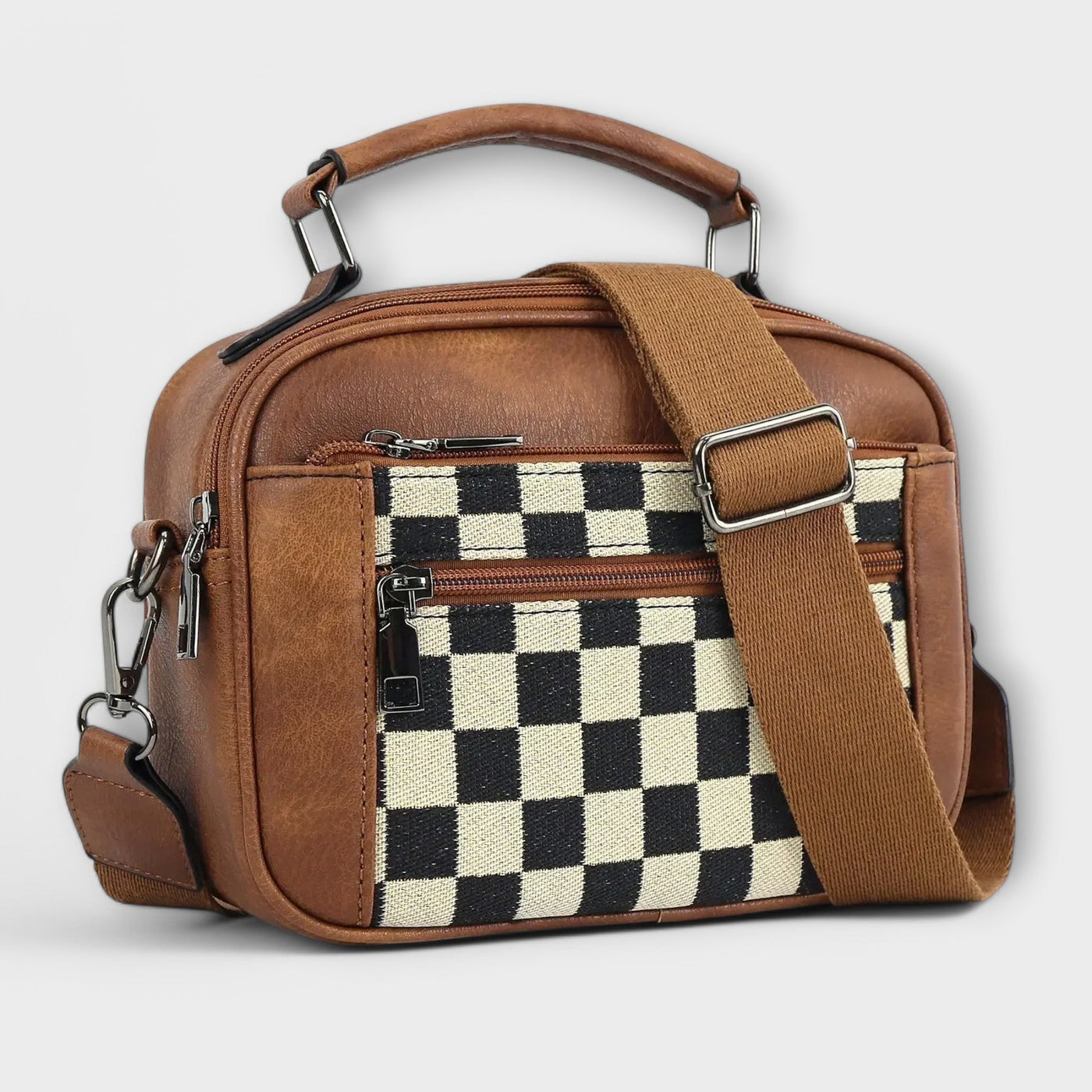 Noelle | Checkered Street Crossbody