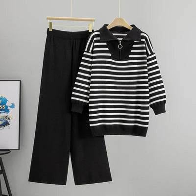 Hailey | Striped Serenity Knit Set