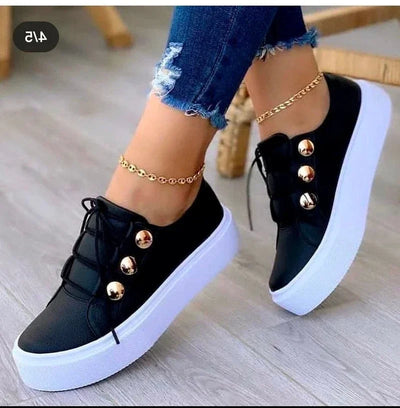 Sabrina | Platform Sneakers with Metallic Accents
