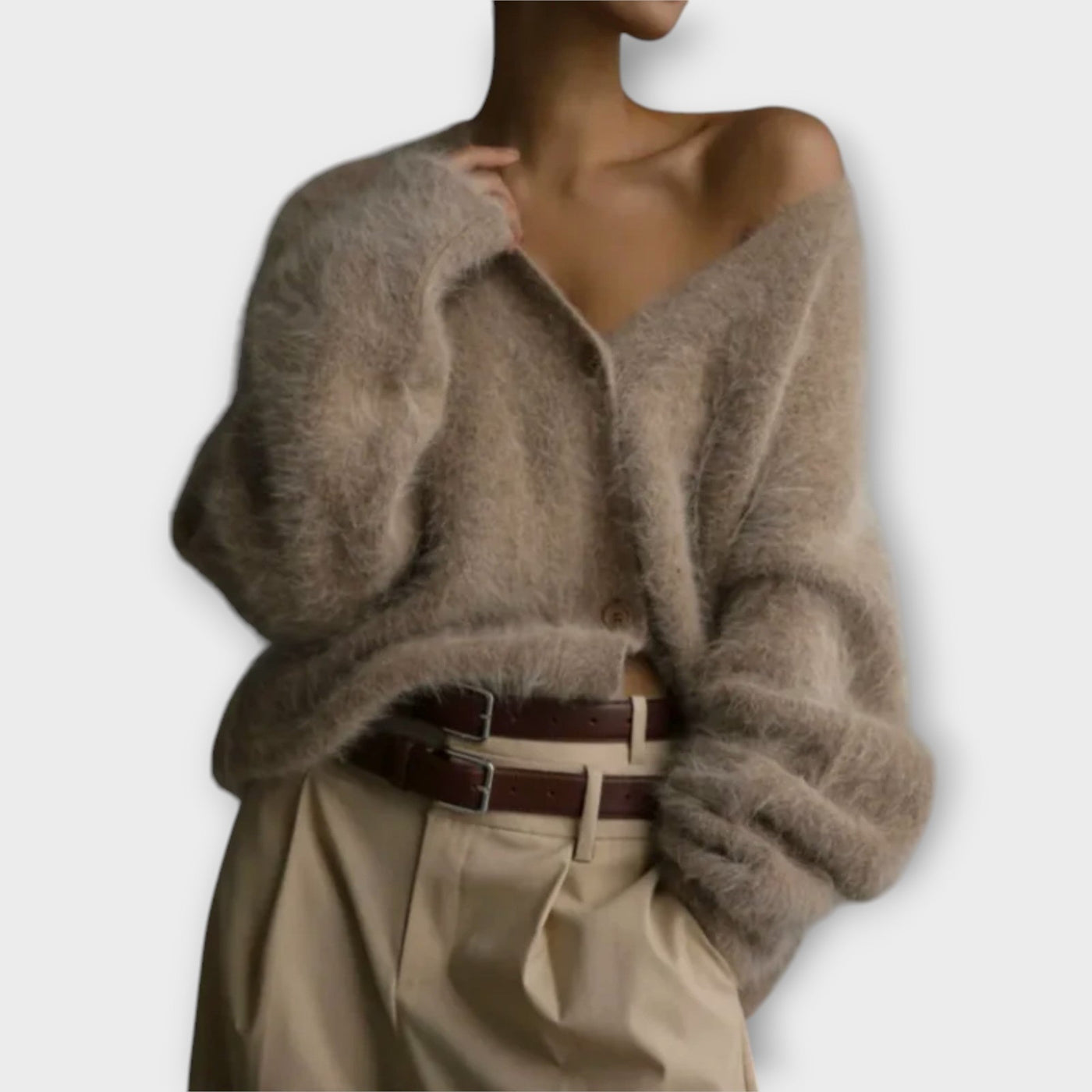 Luna | Fluffy Knit Cardigan