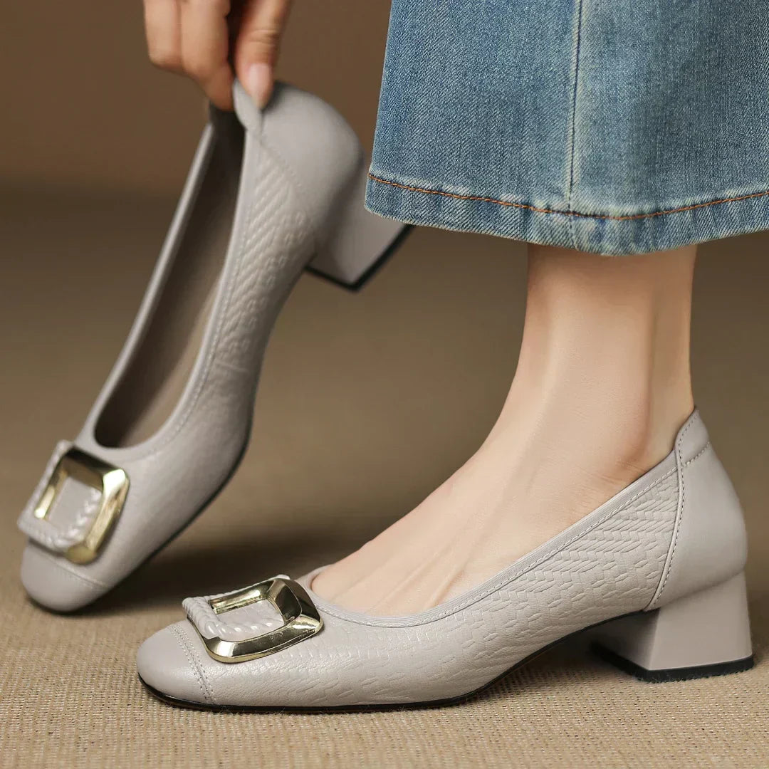 Odette | Classic Buckle Heels