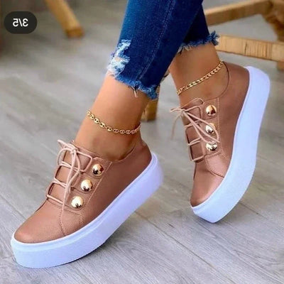 Sabrina | Platform Sneakers with Metallic Accents