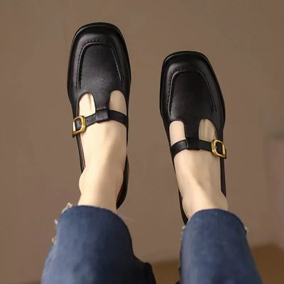 Isolde | Retro Buckle Loafers