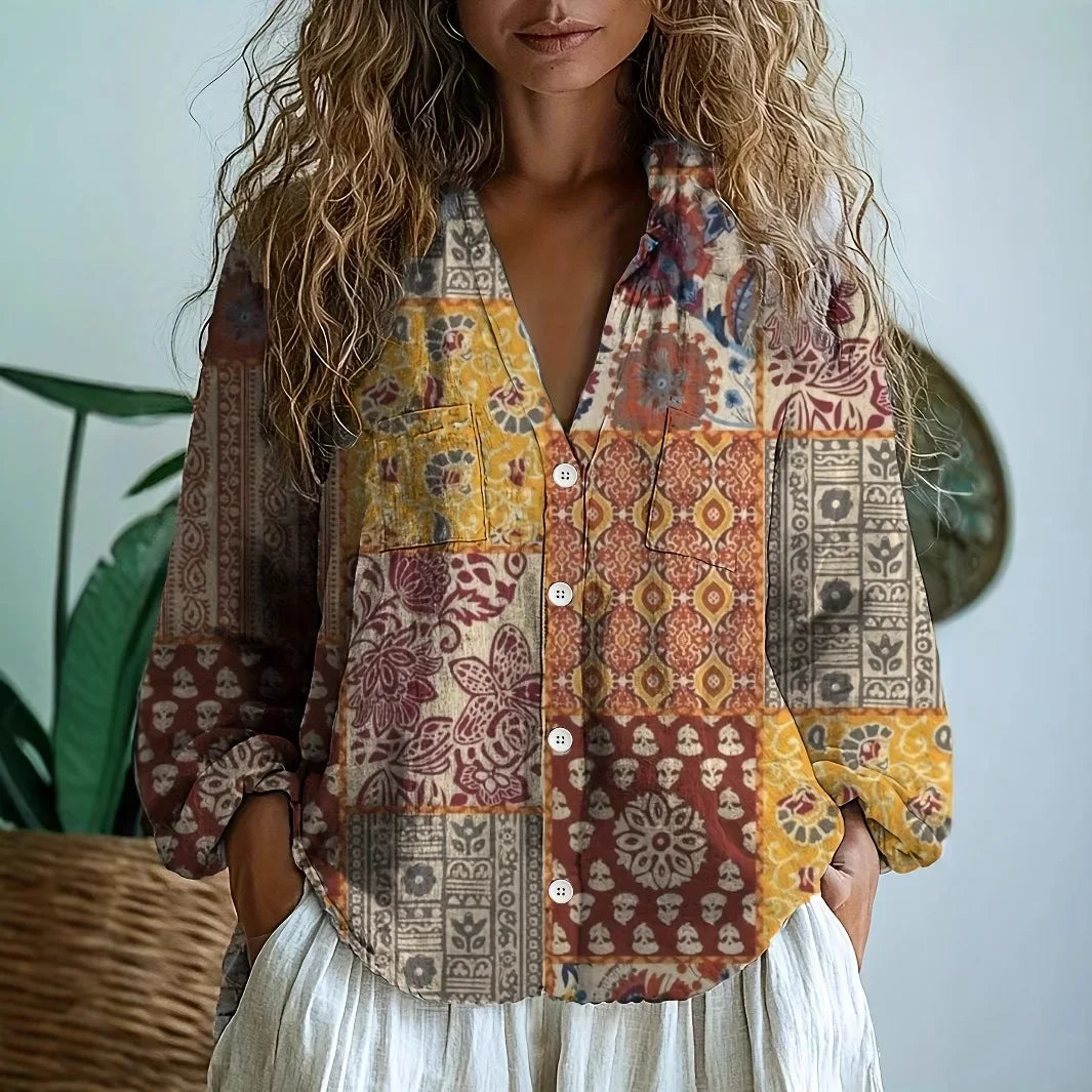 Paloma | Elegant Patchwork Blouse