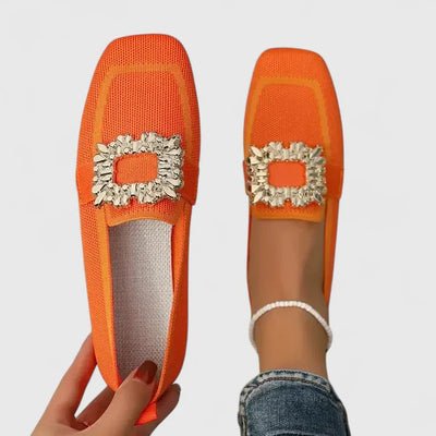 Yasmine | Crystal Buckle Loafers