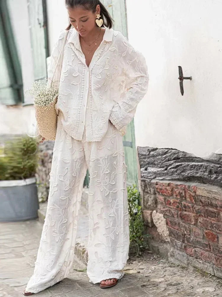 Reese | Embroidered Serenity Set