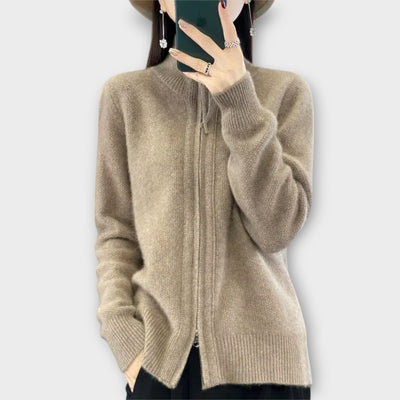 Sophia | Zip-Up Knit Cardigan