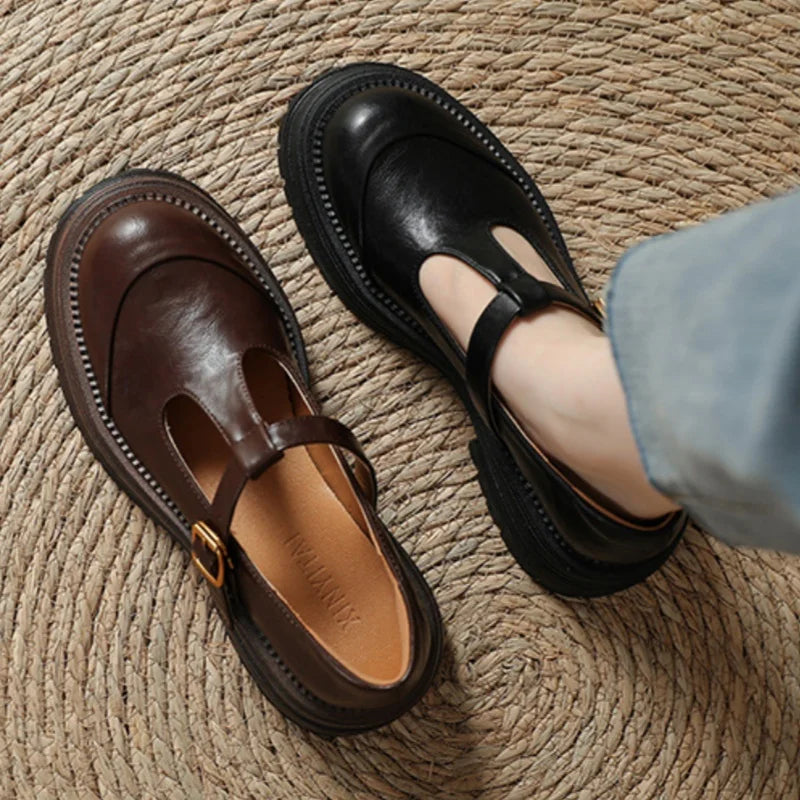 Nora | Heritage T-Strap Loafers
