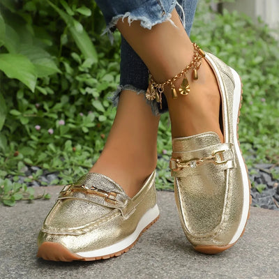 Vanessa | Metallic Comfort Loafers