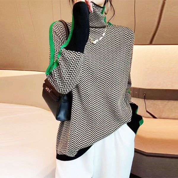 Larissa | Contrast Stripe Sweater