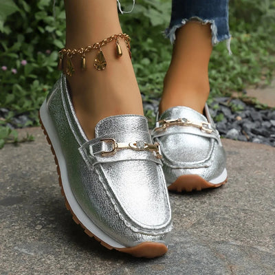 Vanessa | Metallic Comfort Loafers
