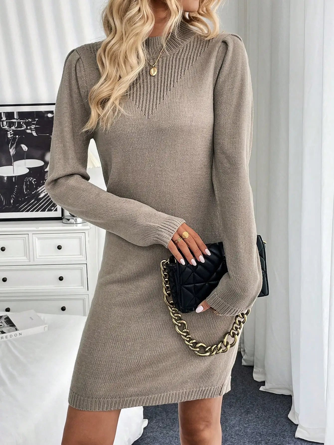 Celeste | Belted Knit Sweater Dress