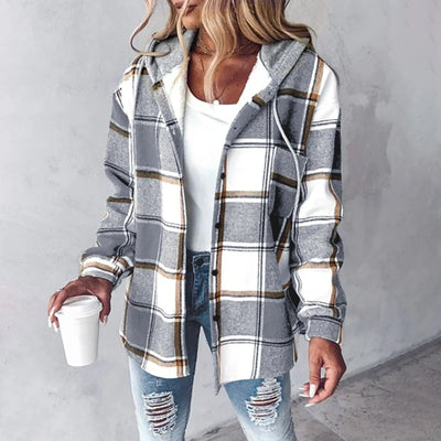 Filippa | Casual Check Hoodie Blouse