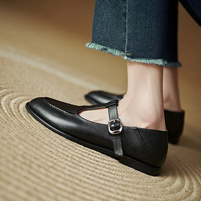 Claudine | Modern T-Strap Loafers