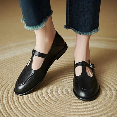 Claudine | Modern T-Strap Loafers
