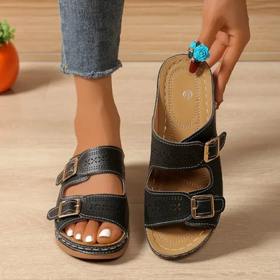 Mackenzie | Double Buckle Comfort Sandals