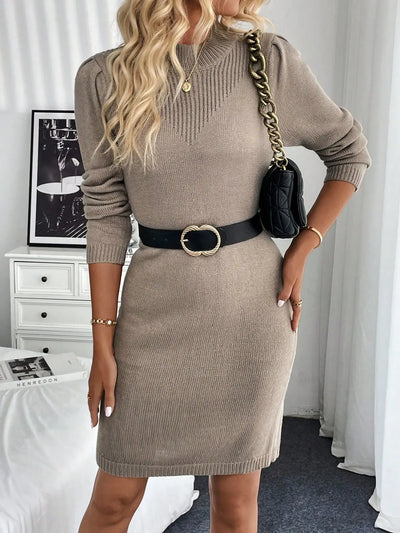 Celeste | Belted Knit Sweater Dress