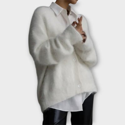 Luna | Fluffy Knit Cardigan