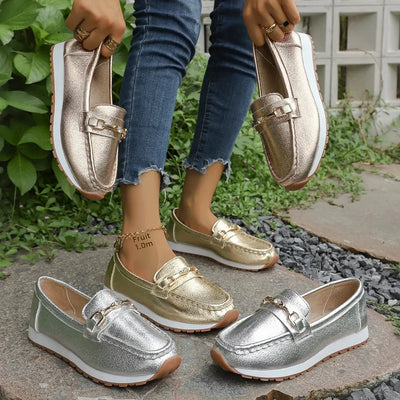 Vanessa | Metallic Comfort Loafers