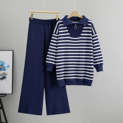 Hailey | Striped Serenity Knit Set