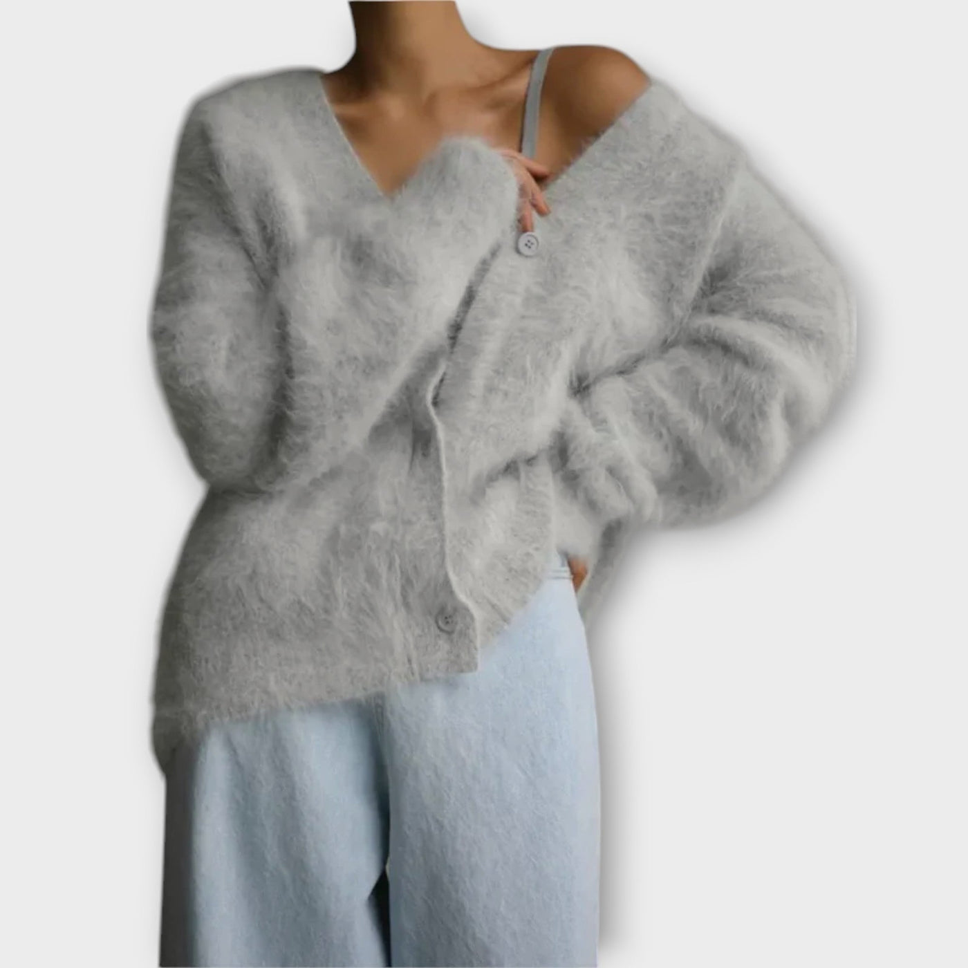 Luna | Fluffy Knit Cardigan