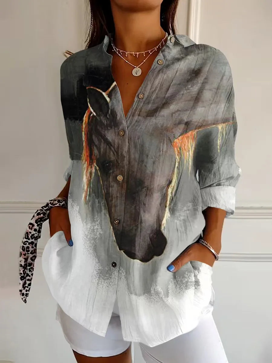 Fiora | Painted Horse Blouse