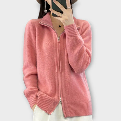 Sophia | Zip-Up Knit Cardigan