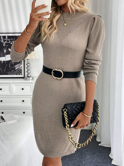 Celeste | Belted Knit Sweater Dress
