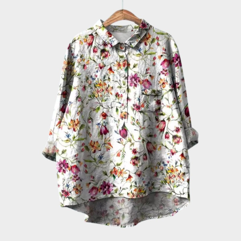 Stephanie | Floral Art Blouse