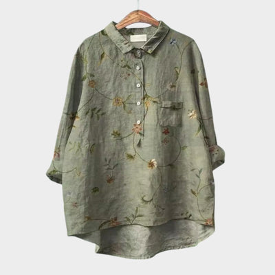 Stephanie | Floral Art Blouse