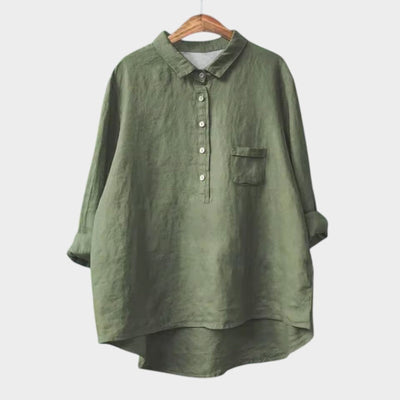 Reagan | Classic Linen-Style Blouse