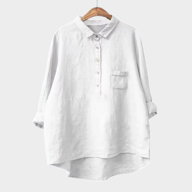 Reagan | Classic Linen-Style Blouse