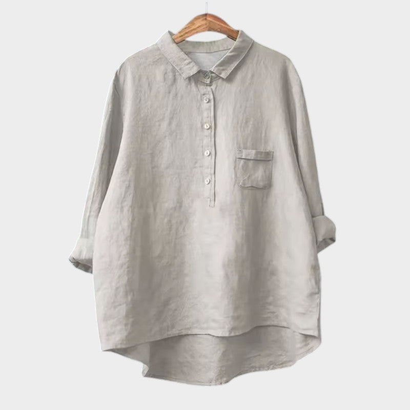 Reagan | Classic Linen-Style Blouse