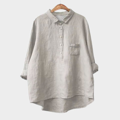 Reagan | Classic Linen-Style Blouse
